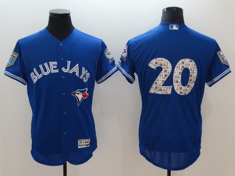 Men Toronto Blue Jays #20 Donaldson Blue Elite Spring Edition MLB Jerseys->boston red sox->MLB Jersey